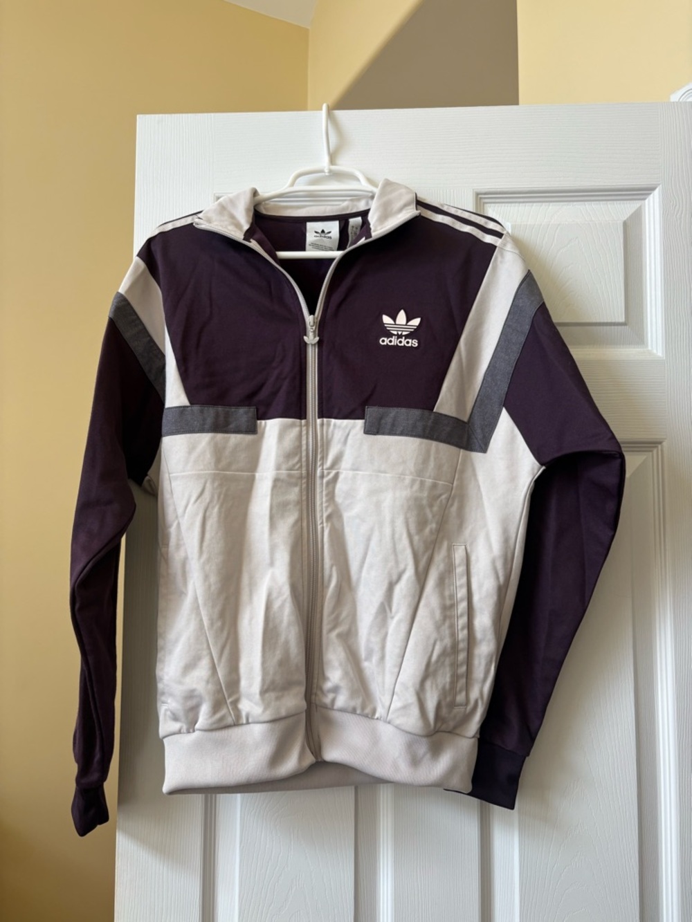 adidas Trefoil Colorblock Jacket - Cream & Plum